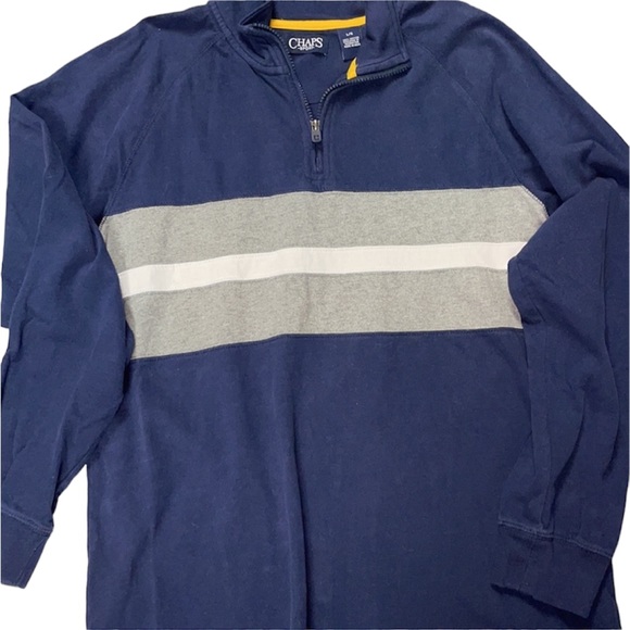Chaps Men's Large long sleeved  1/4 zip pullover - Picture 5 of 9
